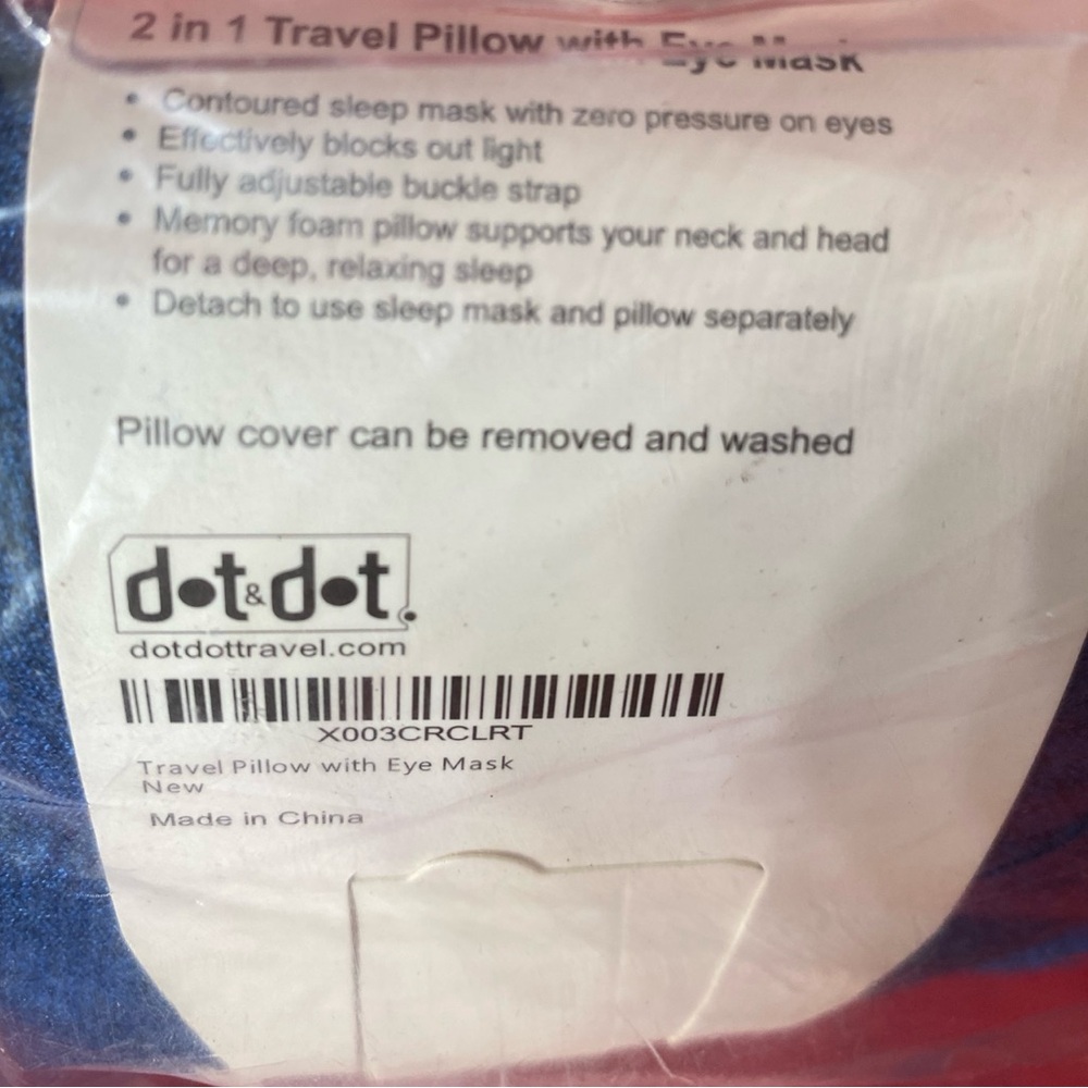 Dot & Dot 2 in 1 Travel Pillow with Eye Mask - Picture 4 of 12